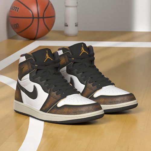 Jordan Tênis masculino 1 Mid SE preto/táxi - vela branca (DQ8417